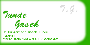 tunde gasch business card